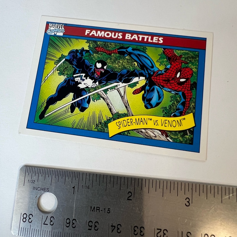 1990 Marvel Universe Impel Series 1 Famous Battles Venom vs Spider-Man #106